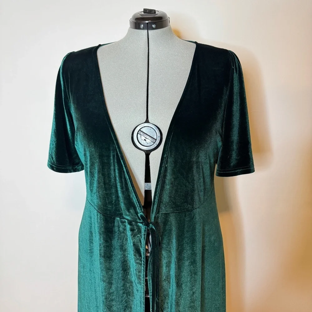 Baltic Born Velvet Green Wrap Dress